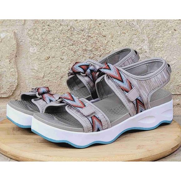 Muk Luks Shoes - MUK LUKS Roller Derby Clay Multi Color Adjustable Strap Sandal Size 9 NEW